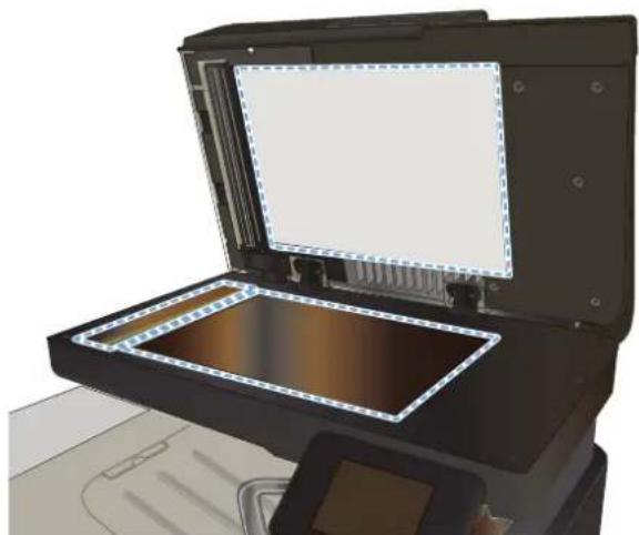 HP LaserJet Pro M570dn - Check the scanner glass for dirt and smudges - 2