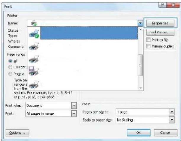 HP LaserJet Pro M570dn - Print the first or last page on different paper (Windows) - 1
