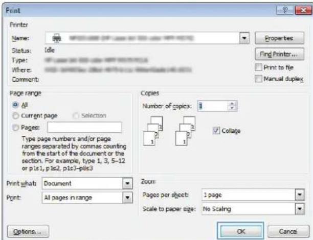 HP LaserJet Pro M570dn - Select the page orientation (Windows) - 4