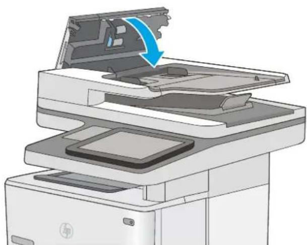 HP LaserJet Enterprise M527c - Clear paper jams in the document feeder - 7