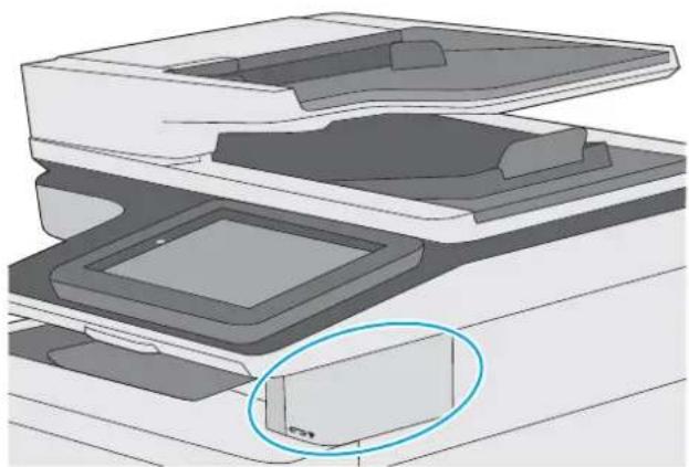 HP LaserJet Enterprise M527c - Use the convenience stapler (f, c, and z models) - 2