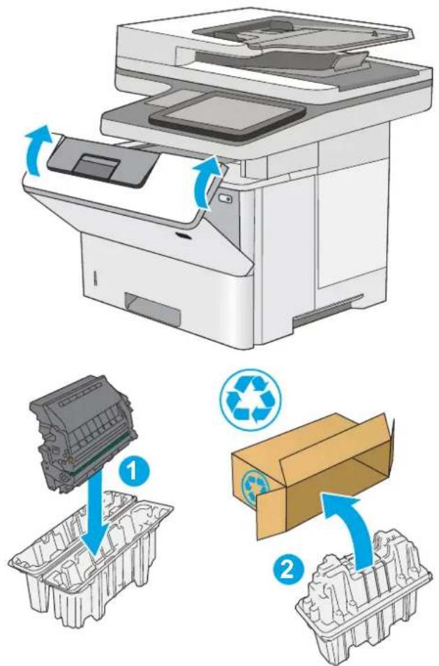 HP LaserJet Enterprise M527c - Remove and replace the cartridge - 7