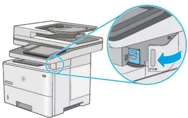 HP LaserJet Enterprise M527c - Remove and replace the staple cartridge - 4