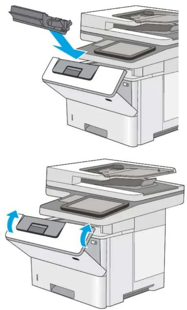 HP LaserJet Enterprise M527c - Clear paper jams in Tray 1 - 3