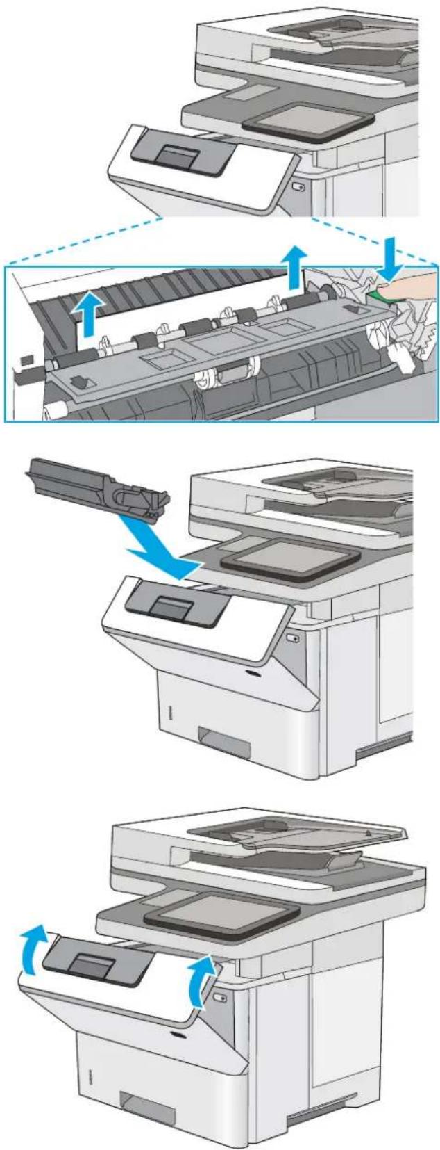 HP LaserJet Enterprise M527c - Clear paper jams in the toner-cartridge area - 2
