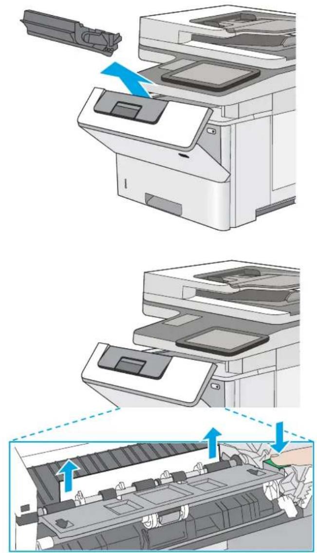 HP LaserJet Enterprise M527c - Clear paper jams in Tray 1 - 2