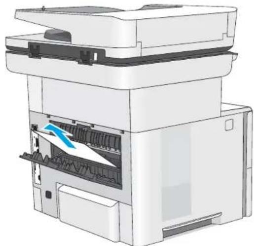 HP LaserJet Enterprise M527c - Clear paper jams in the rear door and the fuser area - 3