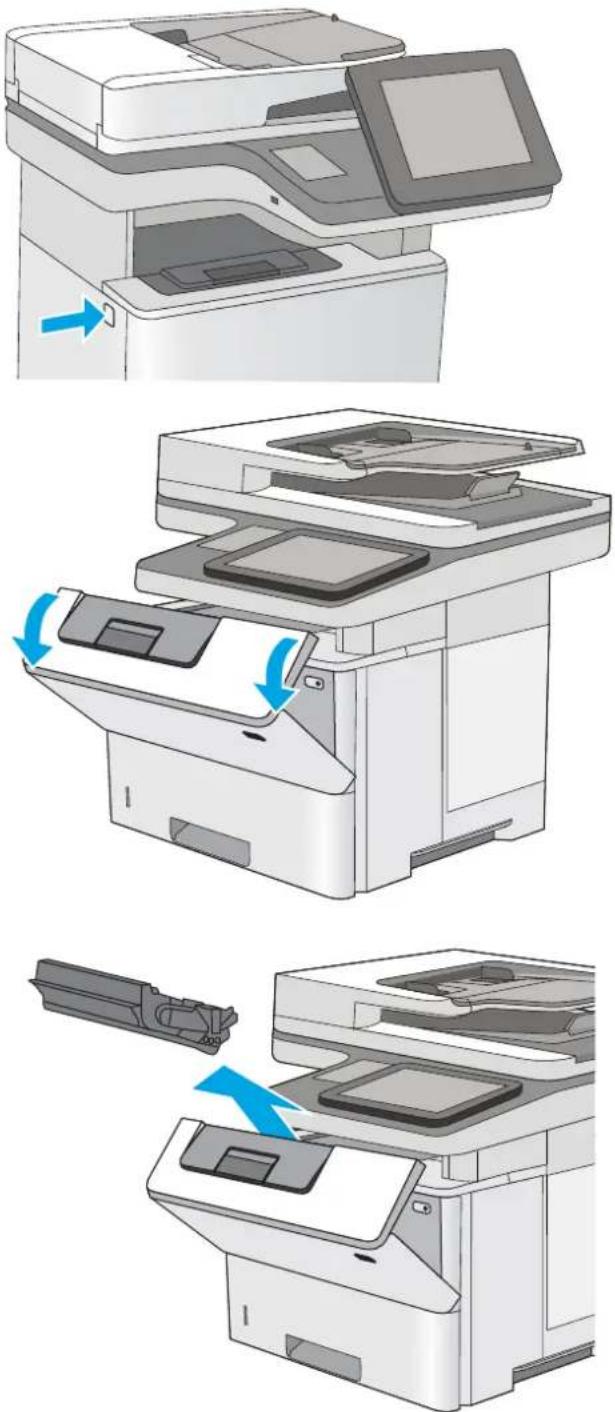 HP LaserJet Enterprise M527c - Clear paper jams in the duplexer - 7