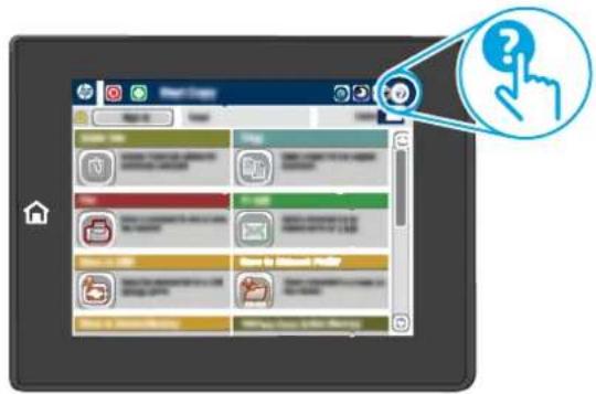 HP LaserJet Enterprise M527c - Control panel help system - 1