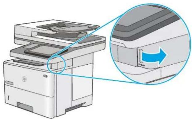 HP LaserJet Enterprise M527c - Remove and replace the staple cartridge - 1