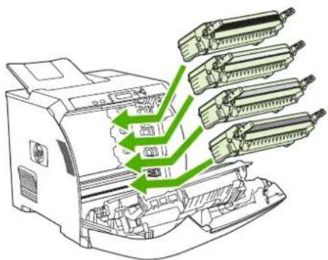 HP Color LaserJet CP3505x - Change a print cartridge - 8