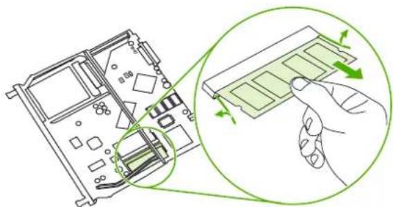 HP Color LaserJet CP3505x - Install memory DIMMs - 4