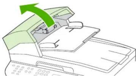 HP LaserJet M2727NFS - Clear jams from the ADF - 1