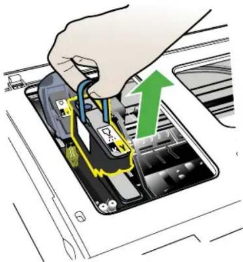 HP Officejet Pro A910a - To clean the printhead contacts manually - 2