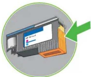 HP Officejet Pro A910a - To clean the printhead contacts manually - 3