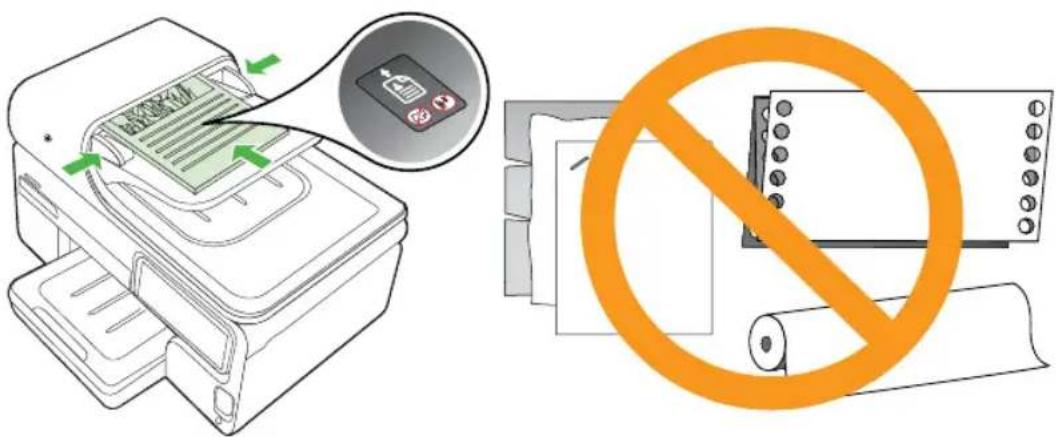 HP Officejet Pro A910a - To load an original in the document feeder tray - 2