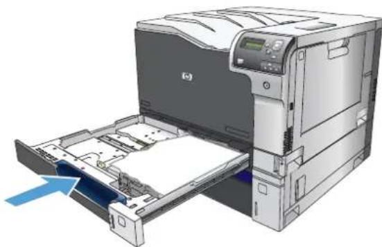 HP Color LaserJet Enterprise CP5525xh - Clear jams from Tray 2, Tray 3, or an optional tray - 2