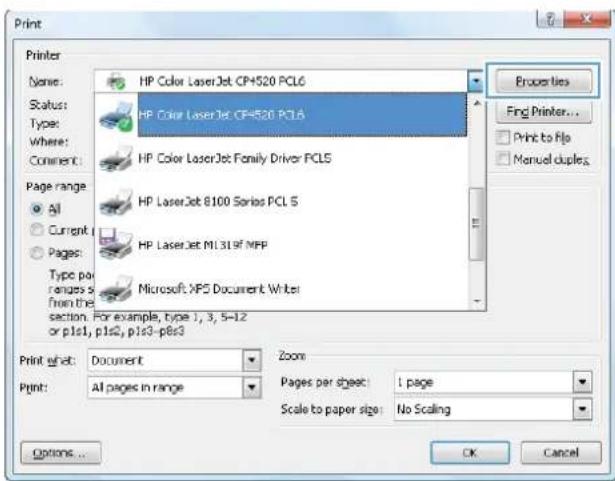 HP Color LaserJet Enterprise CP5525xh - Select page orientation with Windows - 2