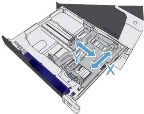 HP Color LaserJet Enterprise CP5525xh - Load Tray 2, Tray 3, and optional Trays 4, 5, and 6 with custom-size paper - 5