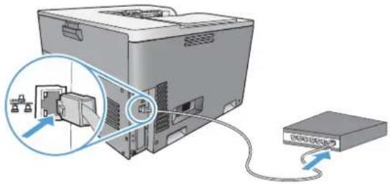 HP Color LaserJet Enterprise CP5525xh - Configure the IP address - 1