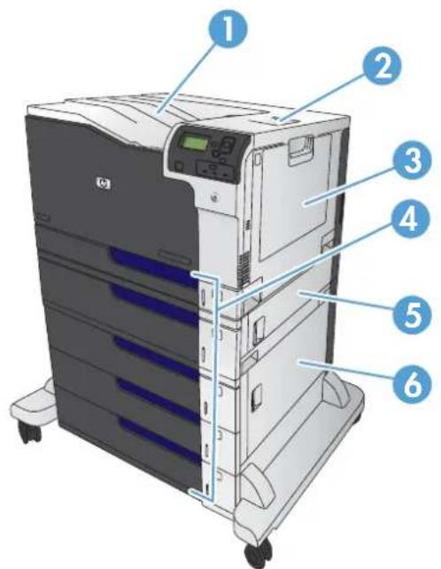 HP Color LaserJet Enterprise CP5525xh - Jam locations - 2