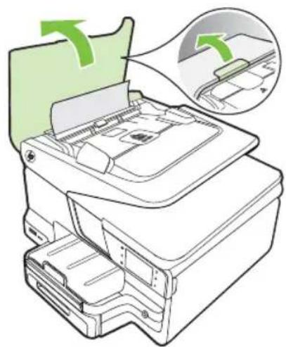 HP Officejet Pro N911a - To clear a paper jam in the automatic document feeder - 2