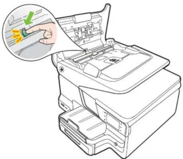 HP Officejet Pro N911a - To clear a paper jam in the automatic document feeder - 5