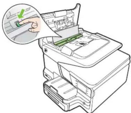 HP Officejet Pro N911a - To clear a paper jam in the automatic document feeder - 4