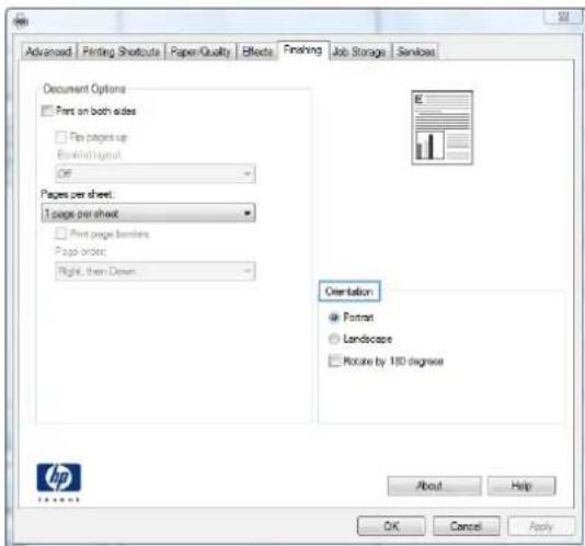 HP LaserJet Enterprise 700 M712n - Select the page orientation (Windows) - 3