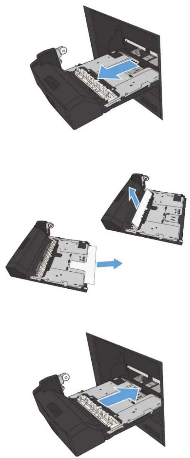 HP LaserJet Enterprise 700 M712n - Clear jams from the duplexer - 1