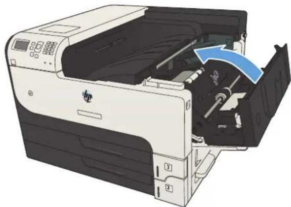 HP LaserJet Enterprise 700 M712n - Clear jams from the toner-cartridge area - 7