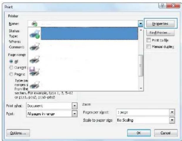 HP LaserJet Enterprise 700 M712n - Select the page orientation (Windows) - 1