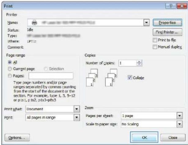 HP LaserJet Enterprise 700 M712n - Print the first or last page on different paper (Windows) - 8
