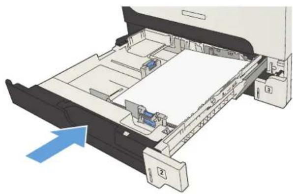 HP LaserJet Enterprise 700 M712n - Clear jams in Tray 2 or Tray 3 - 3