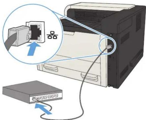 HP LaserJet Enterprise 700 M712n - Configure the IP address - 1