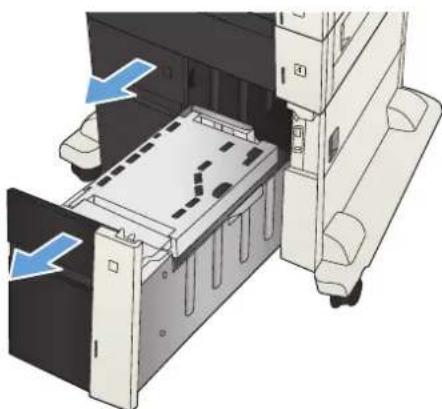 HP LaserJet Enterprise 700 M712n - Clear jams in the 3,500-sheet high-capacity tray - 1