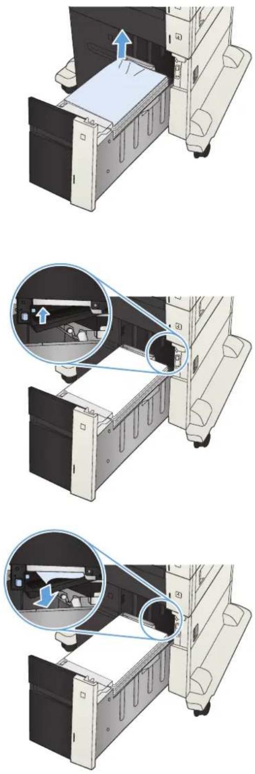 HP LaserJet Enterprise 700 M712n - Clear jams in the 3,500-sheet high-capacity tray - 2