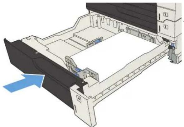 HP LaserJet Enterprise 700 M712n - Clear jams in the 500-sheet trays - 2
