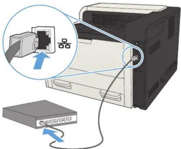 HP LaserJet Enterprise 700 M712n - Configure the IP address - 1