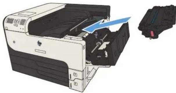 HP LaserJet Enterprise 700 M712n - Clear jams from the toner-cartridge area - 6