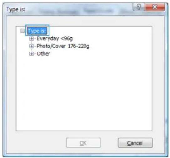 HP LaserJet Enterprise 700 M712n - Select the paper type (Windows) - 4