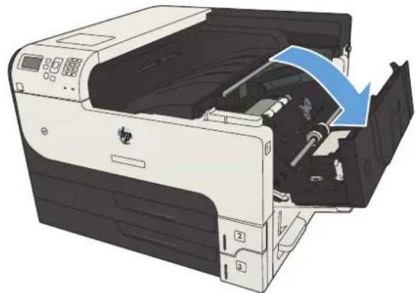 HP LaserJet Enterprise 700 M712n - Clear jams from the toner-cartridge area - 2