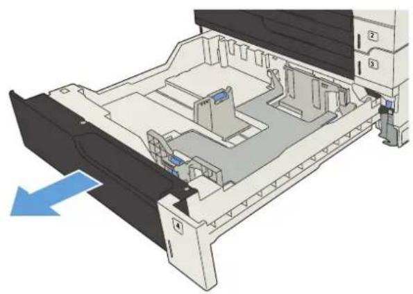 HP LaserJet Enterprise 700 M712n - Load the 500-sheet trays - 1