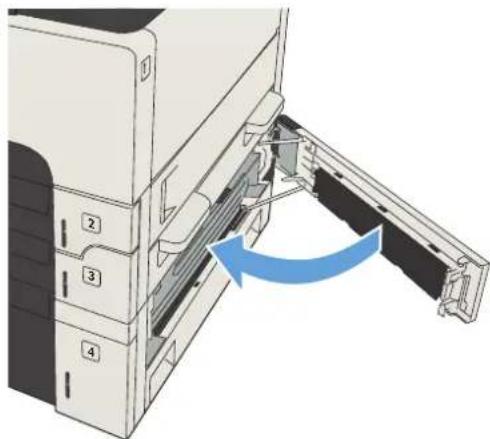 HP LaserJet Enterprise 700 M712n - Clear jams in the 500-sheet trays - 3