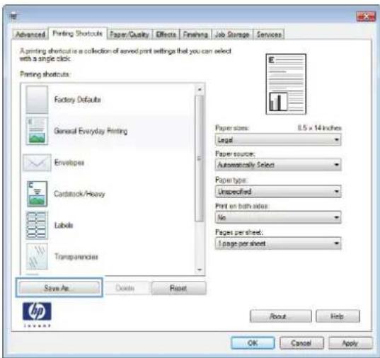 HP LaserJet Enterprise 700 M712n - Create printing shortcuts (Windows) - 5