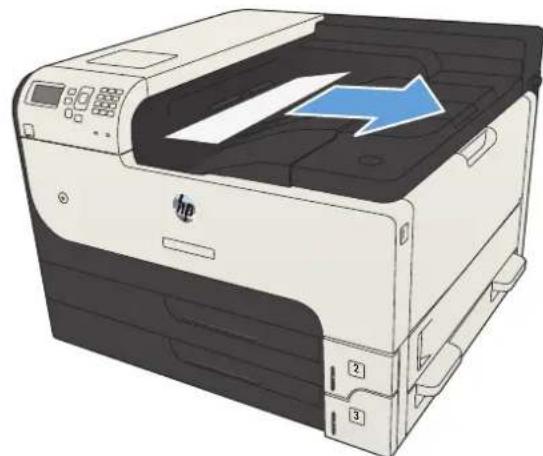 HP LaserJet Enterprise 700 M712n - Clear jams in the output-bin area - 1
