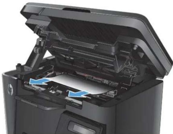 HP LaserJet Pro M127fw - Clear jams in the output bin - 3