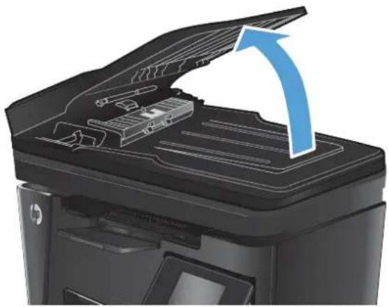 HP LaserJet Pro M127fw - Clean the pickup rollers and separation pad in the document feeder - 1