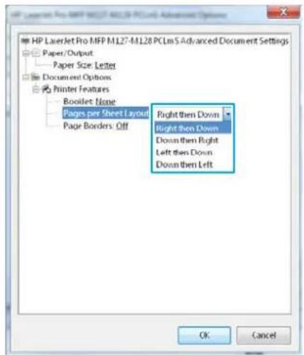 HP LaserJet Pro M127fw - Print multiple pages per sheet (Windows) - 5
