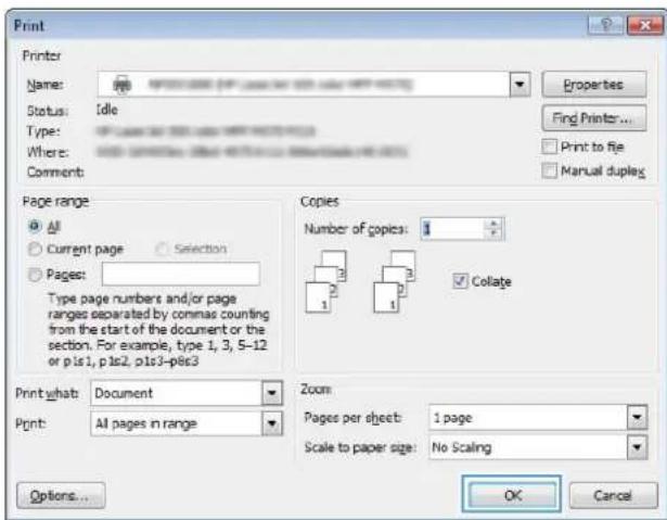 HP LaserJet Pro M127fw - Select the paper type (Windows) - 4